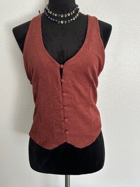 FREE PEOPLE RIBBED COTTON VEST. NWOT
